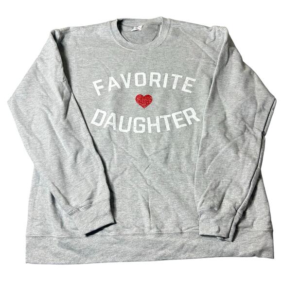Favorite Daughter Sweatshirt Womoens XL Gray Crewneck Port and Company‎ Cotton - Picture 2 of 9